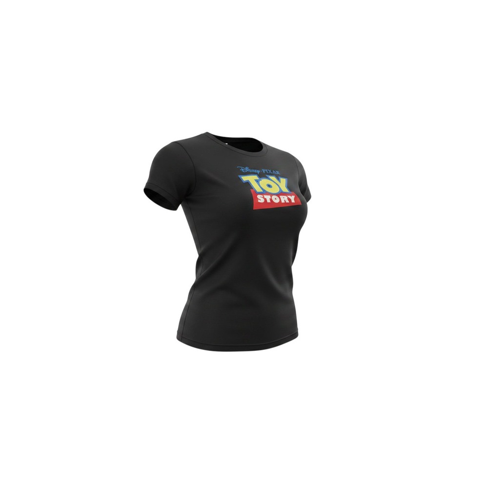 Disney Toy Story T-Shirt Womens M Black Excellent Graphic Crew Neck Cotton Tee